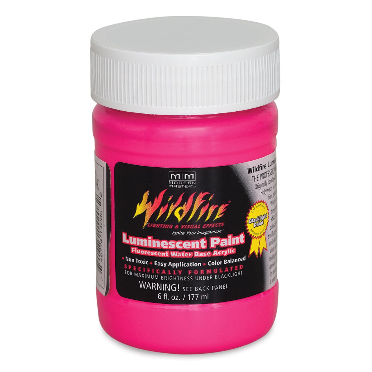 Wildfire Luminescent Fluorescent Acrylic Paint - Hot Pink, 6 oz